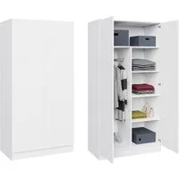 Beautysofa Kleiderschrank Zweitüriger mit Drehtürenschrank LOOK (Breite: 90 cm, Modernes TIP-ON Öffnungssystem (griffloses Öffnen möglich) Erhältlich mit oder ohne Schubladen