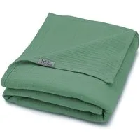 Wohndecke Musselin Sommerdecke für warme Nächte - aus 100% Bio Baumwolle, hutch&putch, die perfekte leichte Decke für den Sommer - Handmade in Germany