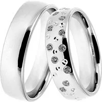 DOOSTI Trauring Schmuck Geschenk Silber 925 Trauring Ehering Partnerring LIEBE, Made in Germany - wahlweise mit oder ohne Zirkonia