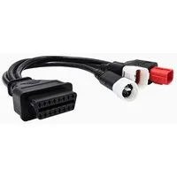 Bolwins J58C Adapter für Motorrad Yamaha 3,4 Pin and Honda 6pin zu OBD 2 Elektro-Kabel, OBD1 3, 4, 6-Pin Stecker für Honda, Suzuki, Yamaha, Ducati, Vespa, KTM, OBD2 16-Pin Normbuchse (30 cm), stabile Signalübertragung, langlebige Materialien