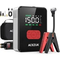 Acezuk Starthilfegerät Auto-Starthilfe 7000A Luftkompressor 26800 mAh (12, 26,8 V), 3 in 1 Booster mit 150 PSI Kompressor & 3,3″ Display