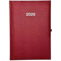 ADINA Buchkalender 2025 ADINA Wochenkalender A5+ rot-metallic 24x16cm 1 Woche auf 2