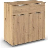 OTTO home Kombikommode Kommode Sideboard Schubladenkommode Schlafzimmerkommode CORTONA (Breite 80 cm inkl. SOFT-CLOSE-FUNKTION, mit moderner Dekor-Front), mit 2 Schubladen und 1 verstellbaren Einlegeboden MADE IN GERMANY