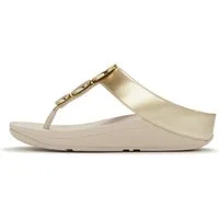 Fitflop HALO BEAD-CIRCLE METALLIC TOE-POST SANDALS Dianette Pool Slides, Pantolette mit dämpfender Zwischensohlentechnologie