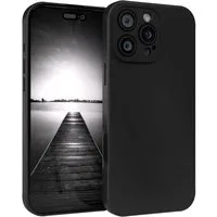 EAZY CASE Handyhülle für Apple iPhone 16 Pro Max Hülle Silikon 6,9 Zoll, Silikon Schutzhülle mit Kameraschutz kratzfest Back Cover Etui Schwarz