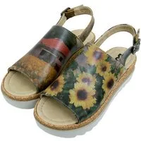 DOGO Gigi Sandale Sunflowers Damen Sandalen Sandalette Handgefertigt