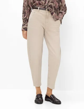 Brax Damen Five-Pocket-Hose Style MEGAN S DESERT, denim hellbeige, Gr. 34L