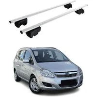 OMAC Dachträger für Opel Zafira B Typ A05 Stahl Gepäckträger Grau (2-St), Wasserbeständig,Abnehmbar,Multifunktional,Leichtgewichtig