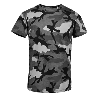 SOLS Herren Camo Kurzarm T-Shirt (Grau Camo)