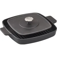 Hanseatic Grillpfanne hanseatic, Gusseisen (2-tlg), inkl. Steakpresse und Griffschutz für Induktion