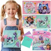 Gabby's Dollhouse Kreativset Gabby's Dollhouse Mosaikbuch für Mädchen, 600 Aufkleber