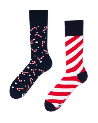 many mornings - Socken SWEET XMAS rot/blau - Gr. - 42