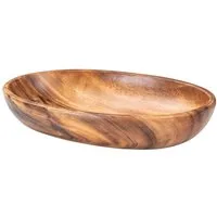 Levandeo® Dekoschale, Ovale Schale aus Holz 30cm Holzschale Schüssel Akazie Schale
