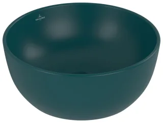 Villeroy & Boch Aufsatzwaschbecken Artis 438932 325x 325mm Rund ohne Überlauf Teal CeramicPlus 438932TE