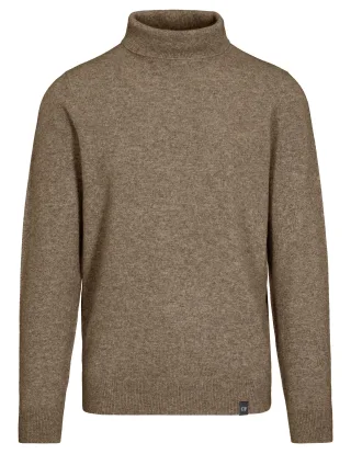 COMMANDER Finest Clothing - Rollneck-Pullover 1/1 Arm,uni taupe mel. - Gr. - 3XL