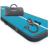 VENDOMNIA Gymnastikmatte AIRTRACK - Fitness Sport 1/2/3/4/5/6/7/8m Farbwahl (elektrische Luftpumpe aufblasbar PVC Dicke:10/20cm), Tumbling Tracking Gymnastik Yoga Air Track Matte