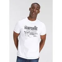 DELMAO T-Shirt Kurzarm, lässige Passform, mit stylischem Print, Rundhals