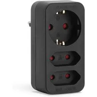 Aigostar Steckdosenadapter 3-fach Mehrfachsteckdose Tragbar für Steckdose Mehrfachsteckdose