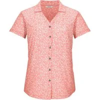 Killtec Funktionshemd KOS 86 WMN WVN SHRT Schnelltrocknende Damenbluse mit floralem Print und Zierriegeln