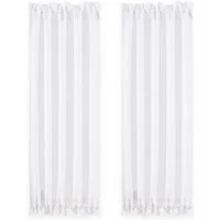 Rosnek Türvorhang 2 Paneele, Voile, Kräuselband, für Tür Heimdekoration (2 St), H×B: 102×64,102×137,183×64,183×137