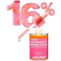 Purito Seoul Gesichtsserum TXA 6 Niacinamide 10 Retinal Serum Korrigierendes Serum für ebenmäßige Haut – 30ml, Mit verkapseltem Retinal & 16% Wirkstoffpower