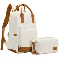 KONO Tagesrucksack Eleganter Rucksack Damen (42x29x17cm) Wasserdicht mit USB-Ladefunktion (2-tlg)