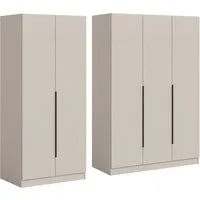 Home affaire Schrank-Set Skarde moderner Kleiderschrank Schlafzimmerschrank, (1-St., wähle deine beste Schrank Kombination), Skarde Kleiderschrank 200 cm, 2 Kleiderstangen und 5 Böden