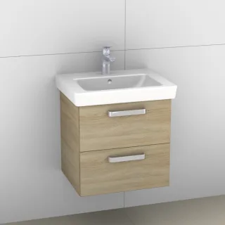 Artiqua 414 Waschtischunterschrank für Subway 2.0 7113F5, 7113F7 Castello Eiche quer NB, 414-WU2L-V6 414-WU2L-V61-7136-426