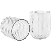 Almina Gläser-Set, 6-tlg., Glas, im dekorativem Relief-Design, 220 ml