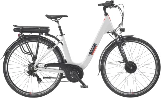 Telefunken "Multitalent RC825" 7 Gang Shimano Kettenschaltung Frontmotor 250 W 28 Zoll, Straßenzulassung, ca. 100 km Reichweite, Pedelec, Elektrofahrrad für Herren u. Damen, tiefer Einstieg