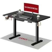 SANODESK Schreibtisch Elektrisch höhenverstellbarer Schreibtisch (inkl. vielseitigem Zubehör, 2-Fach-Teleskop mit Memory-Steuerung & Anti-kollisionssystem), schnelle Montage, Max. Load: 100 KG, verschiedene Größen zur Auswahl