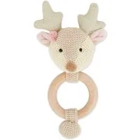 BIECO Greifspielzeug Bieco Holz Greifling Baby Rassel Ø 10cm, Länge