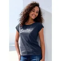 Beachtime by Lascana T-Shirt Smile aus reiner Baumwolle - perfekt für den Sommer