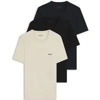 BOSS T-Shirt TShirtRN 3P Classic (Packung, 3-tlg) mit BOSS Stickerei