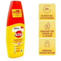 Autan Insektenschutz-Spray Multi Insect Insekten- & Mückenschutz Pumpspray, 100 ml, bis zu 8 Stunden Schutz vor heimischen Mücken und Zecken