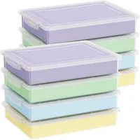 Lifewit Aufbewahrungsbox Aufbewahrungsbox A4 mit Deckel, Dokumentenbox Archivbox, Storage Box (8 St)