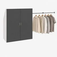 VCM Kleiderschrank Dachschrägen Kleiderschrank mit Stange Dacho L (1-St) VCM Kleiderschrank Dacho L 90x100x50 cm Holzwerkstoff