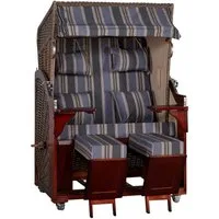 WebaVita Strandkorb Karibik 2-Sitzer Blau - FSC 100%, BxTxH: 123x90x170 cm, Strandkorb