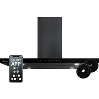 KKT KOLBE Inselhaube Dunstabzugshaube 90cm FLAT-INSEL-6S Dunstabzugshaube 90cm FLAT-INSEL-6S, Abzugshaube / Umluft Inselhaube / Schwarz / Glas / Smart WiFi App