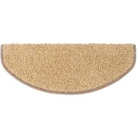 Floordirekt Stufenmatte Shaggy Barcelona mit Klebestreifen, Trittschalldämmung & Pflegeleicht, Halbrund, Höhe: 220 mm, Treppenteppich mit Anti-Rutsch-Beschichtung in Rechteckig & Halbrund