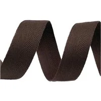 maDDma Webband 5m Köperband Baumwoll-Band 20mm Einfassband Kantenband Dekoband, braun