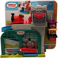 Fisher Price Spielzeug-Eisenbahn Fisher Price Thomas and Friends Bahnhof mit Zug Rollenspiele Lok
