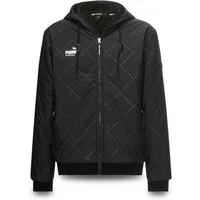 PUMA Workwear Winterjacke Herren mit Kapuze und Steppmuster - Warm gefüttert - Mit Kordelzug Robuste Arbeitsjacke für Handwerk Produktion Logistik und Baugewerbe