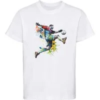 MyDesign24 T-Shirt Kinder Fussball Print Shirt - Torwart Bedrucktes Fussball T-Shirt i476