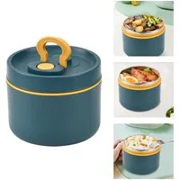Agger Thermoschüssel Thermobehälter für Essen 520ml, Warmhaltebehälter aus Edelstahl, mit Löffel und Deckel