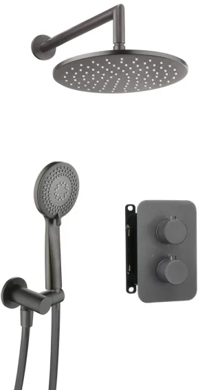 Neuesbad Unterputz Duschtermostat-Set rund, Titanium NB1DEBXYZDEBT1