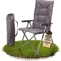 BigDean Campingstuhl Bequemer Campingstuhl faltbar Rückenlehne verstellbar (Packung, 1 St), Luxus Faltstuhl, Wasserabweisend, Uv-Beständig