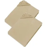 Esprit Spannbettlaken PREMIUM Spannbettlaken, Mischgewebe, Gummizug: rundum, (2 Stück), 100 x 200 cm - 2er Set in Beige