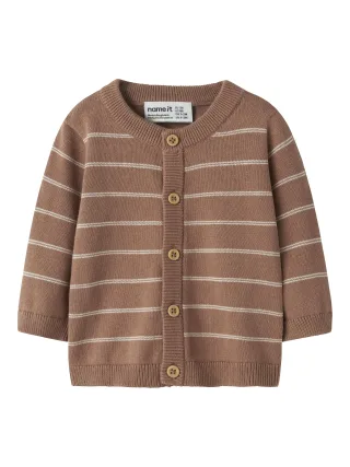 NAME IT - NBMHARRIS LS KNIT CARD Mocha Mousse - Gr. - 56