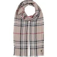 Fraas Modeschal Leichter Schal mit FRAAS Plaid Karo in Krepp-Optik, (keine)